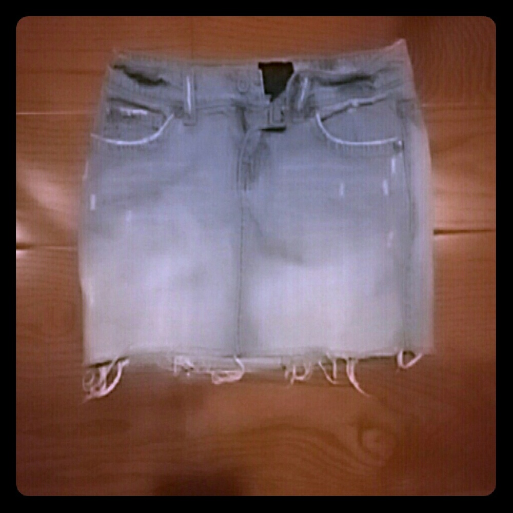 Blue Jean distressed skirt